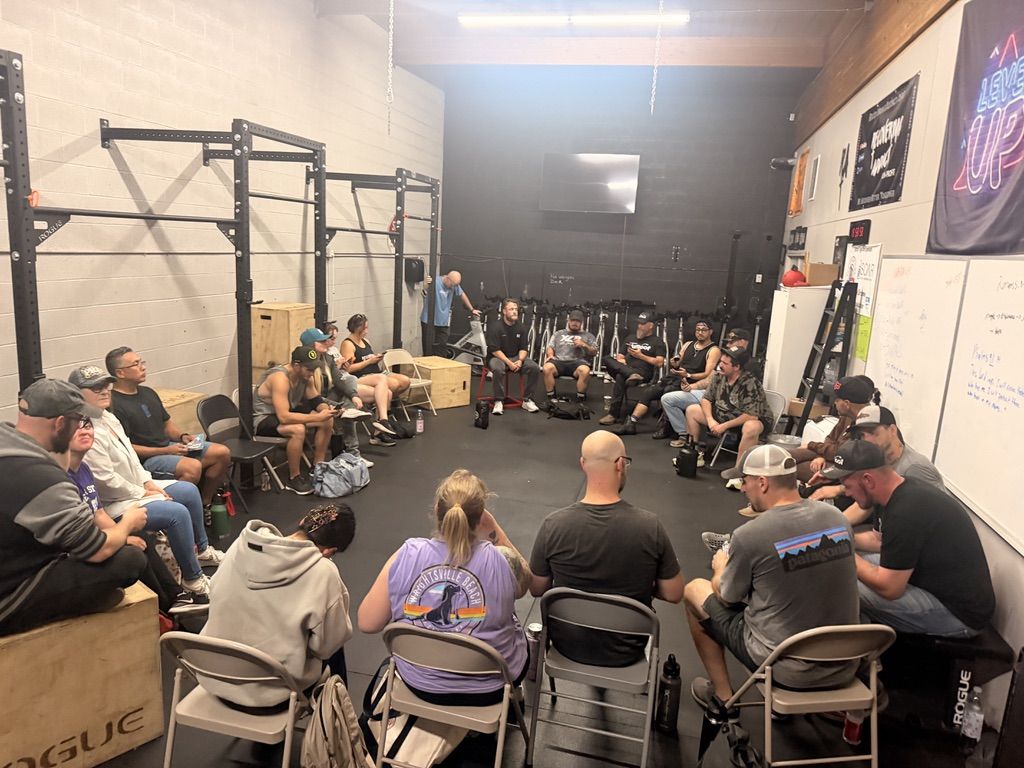 A Recovering Addict circle meeting at Iron House Gym in Ogden